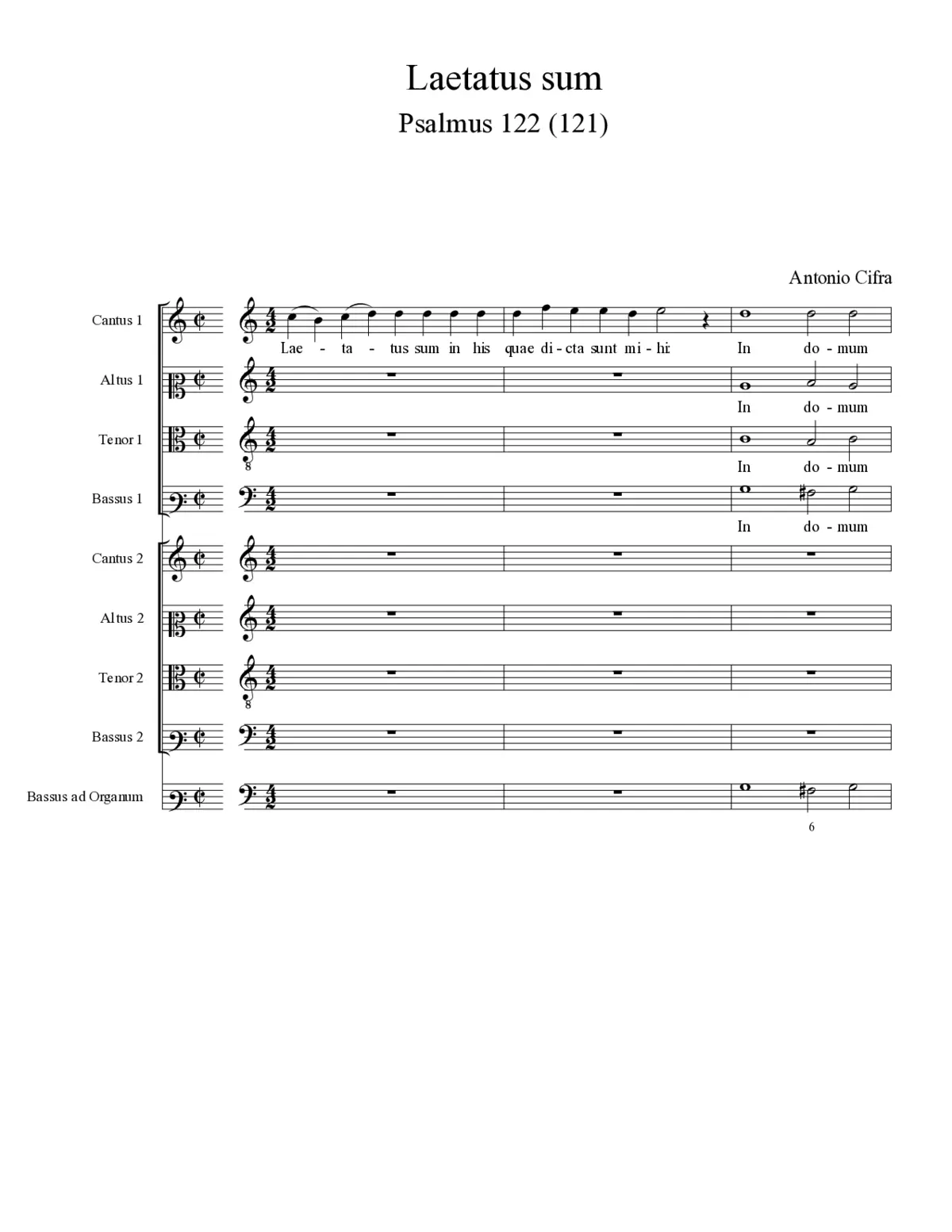 Laetatus sum - Page 1
