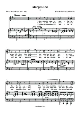 Morgenlied, MWV K 123