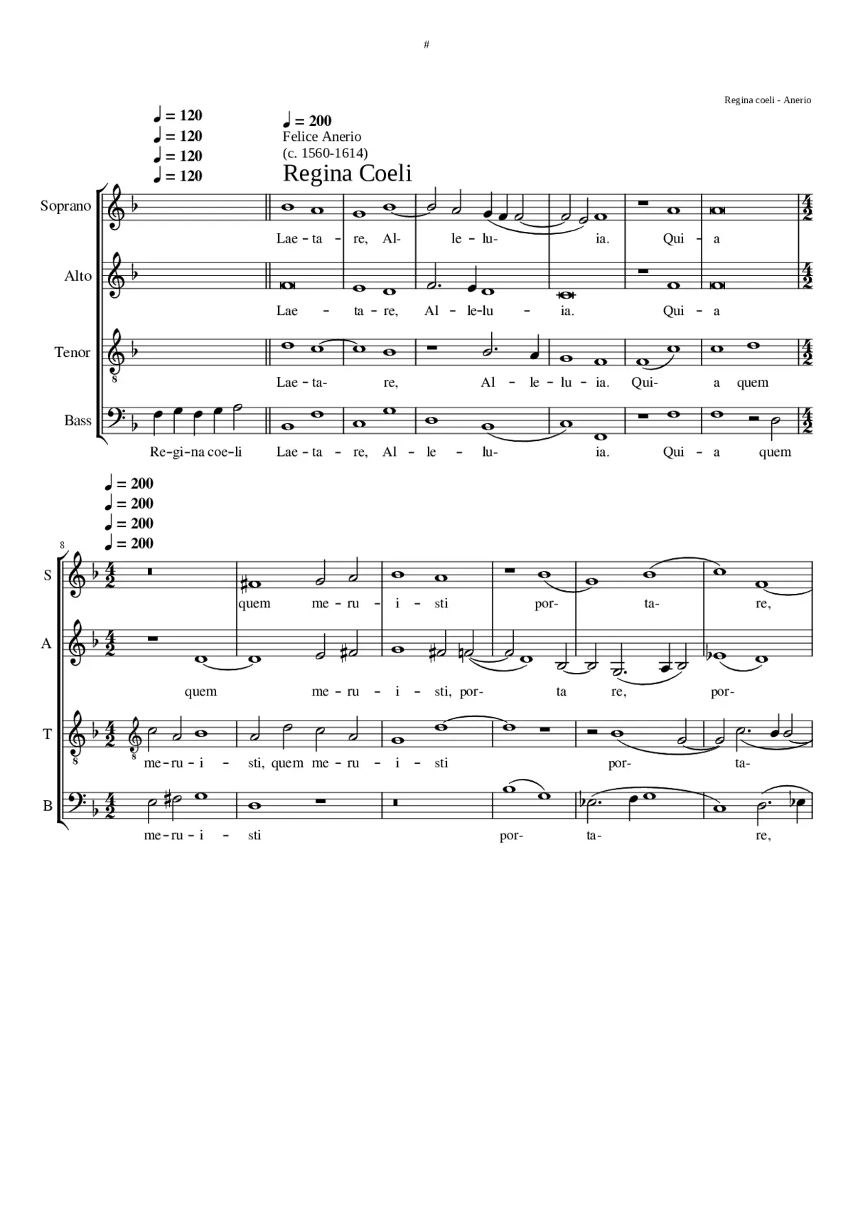 Regina coeli - Page 1