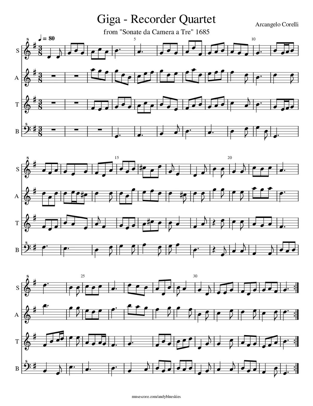 Giga Sonate da Camera a Tre - Page 1