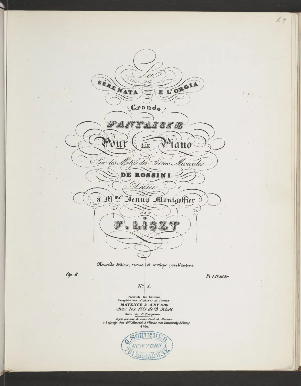 Grande fantaisie sur des motifs de La serenata e L'orgia des Soirées musicales - Page 1