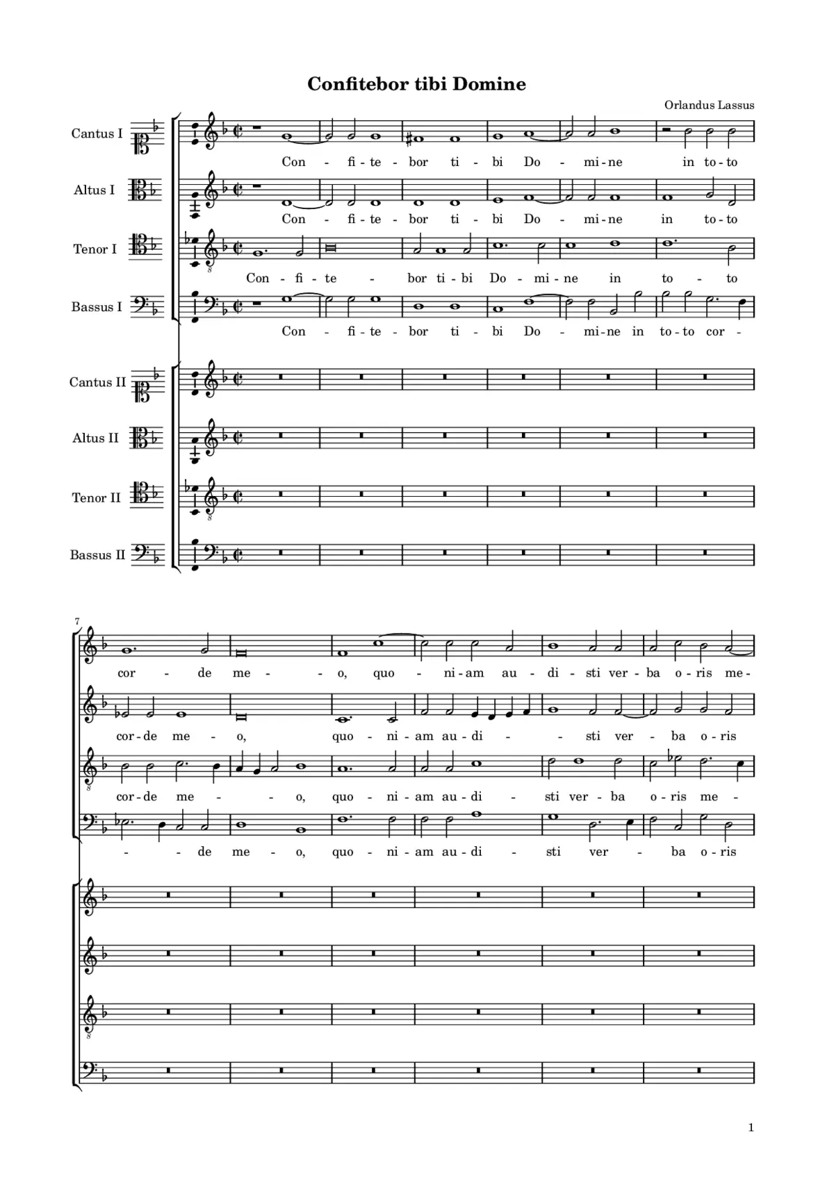 Confitebor tibi Domine a 8 - Page 1