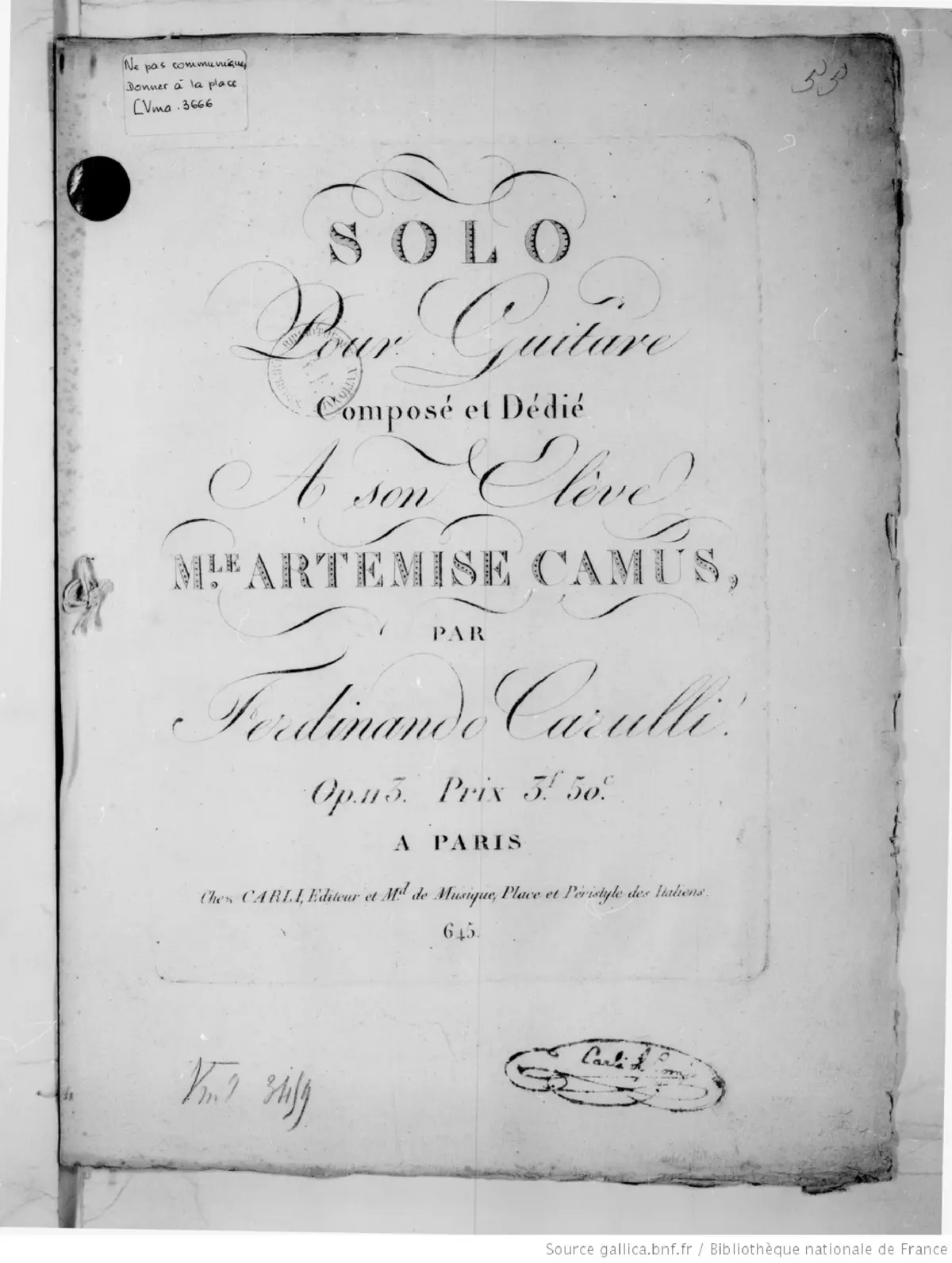 Solo pour Guitare - Page 1