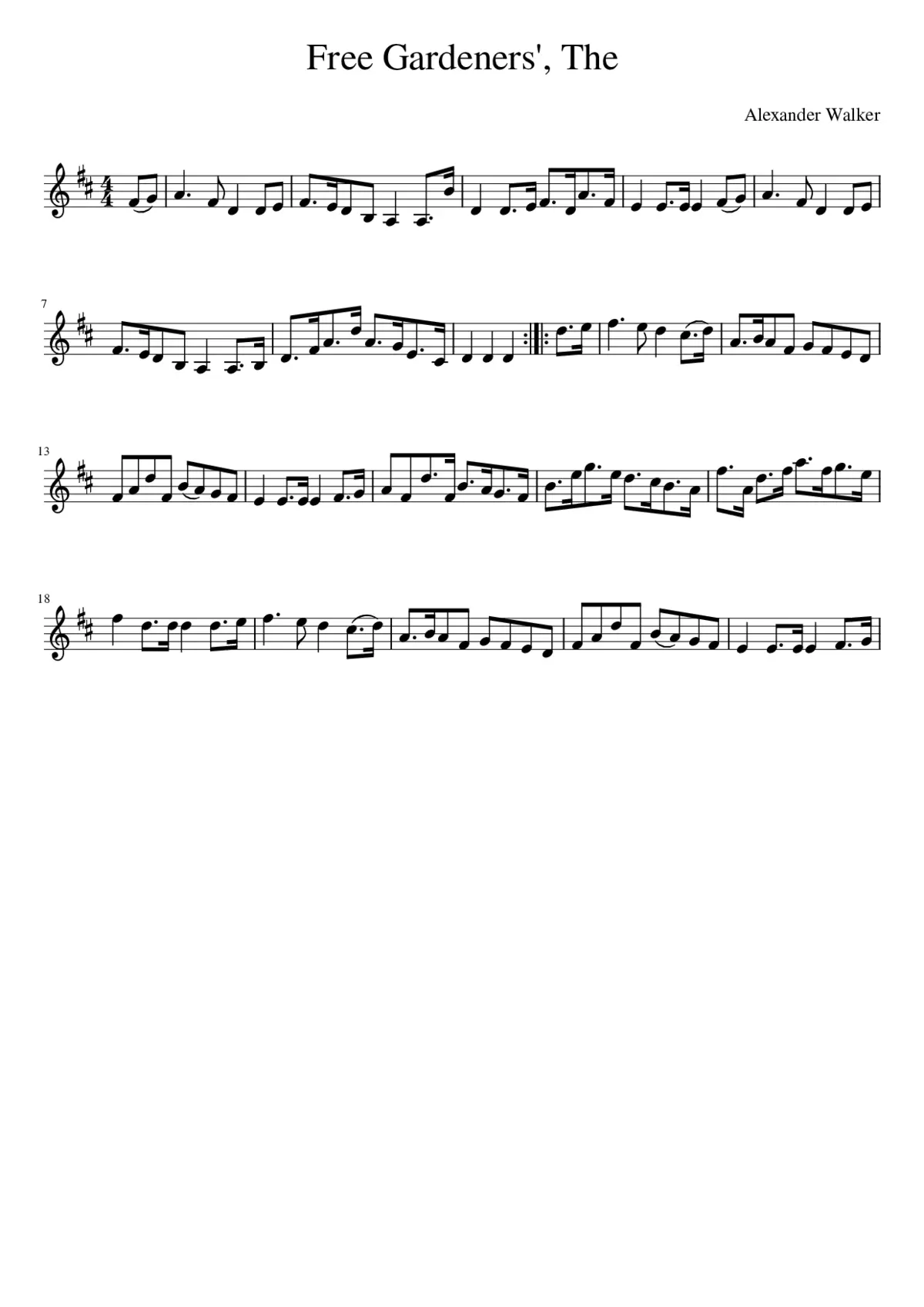 The Free Gardeners' - Page 1