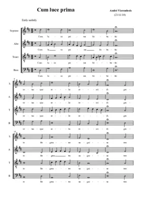 Cum luce prima Sabathi I