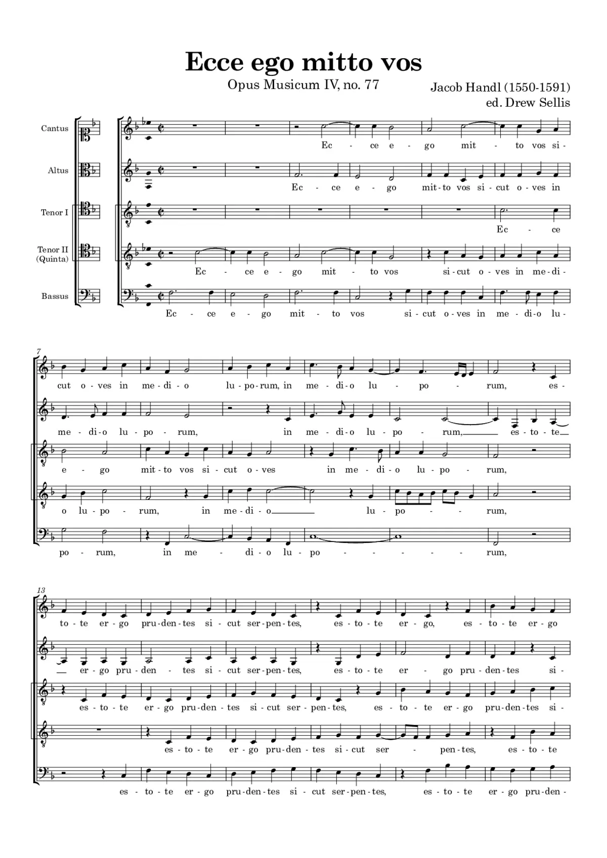 Ecce ego mitto vos - Page 1