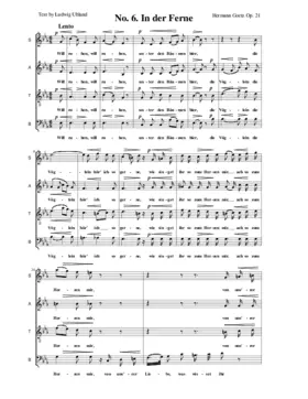 In der Ferne, Op. 21, No. 6
