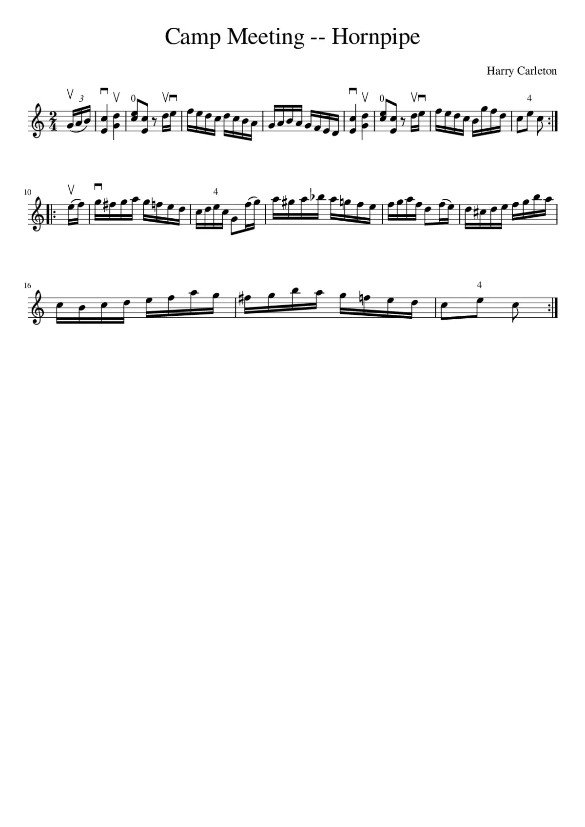 Camp Meeting -- Hornpipe - Page 1