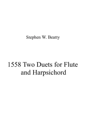 Two Duets for Flute and Harpsichord