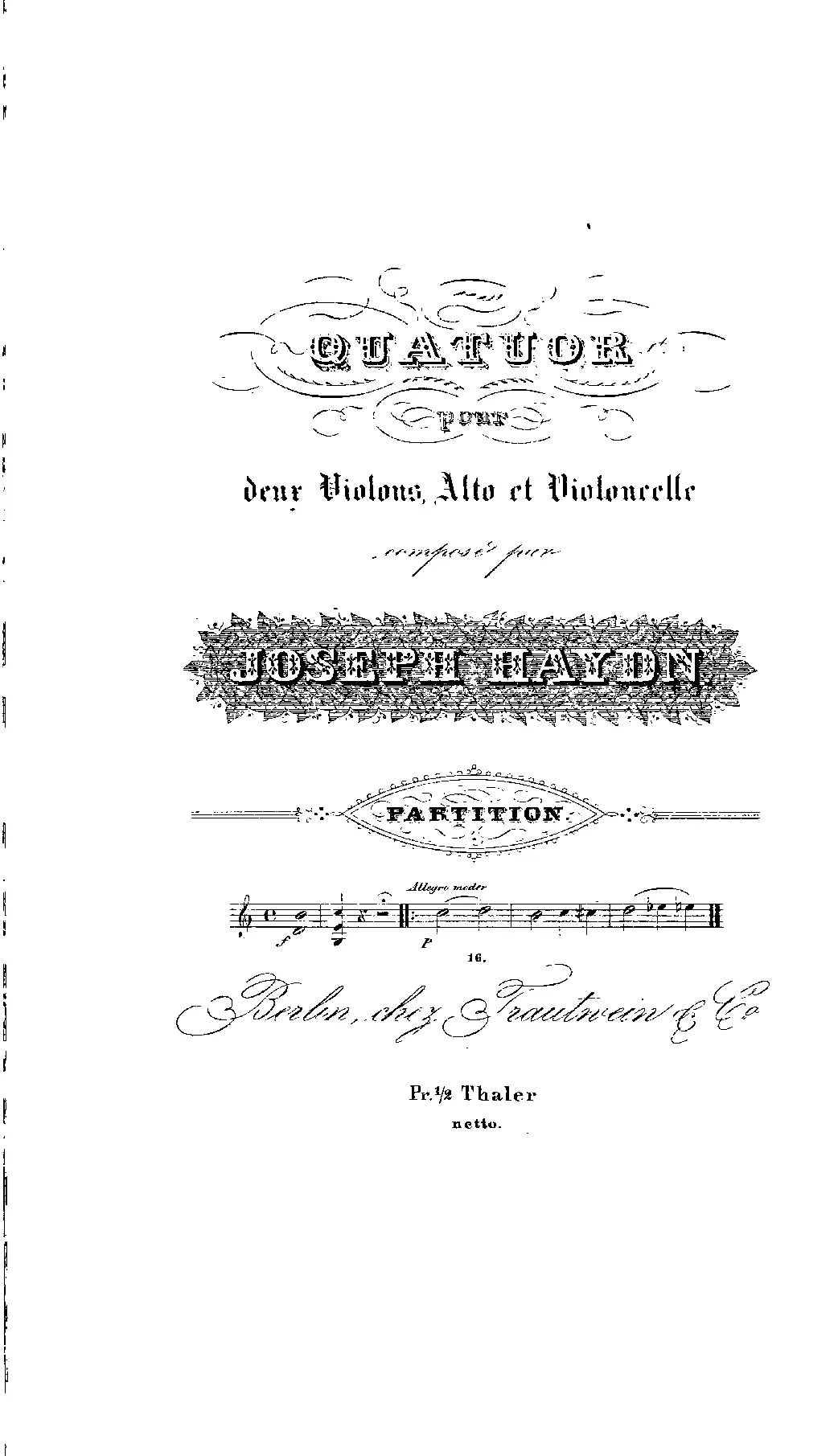 String Quartet in C major - Page 1