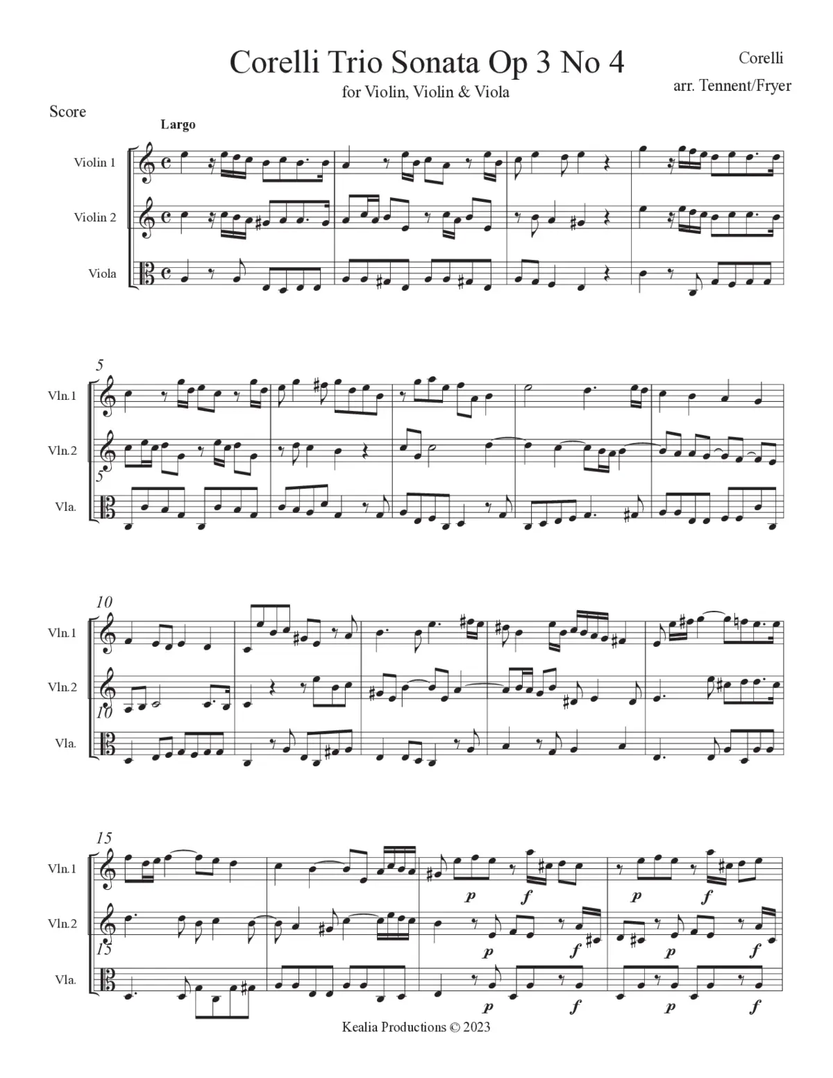 Trio Sonata in B minor - Page 1
