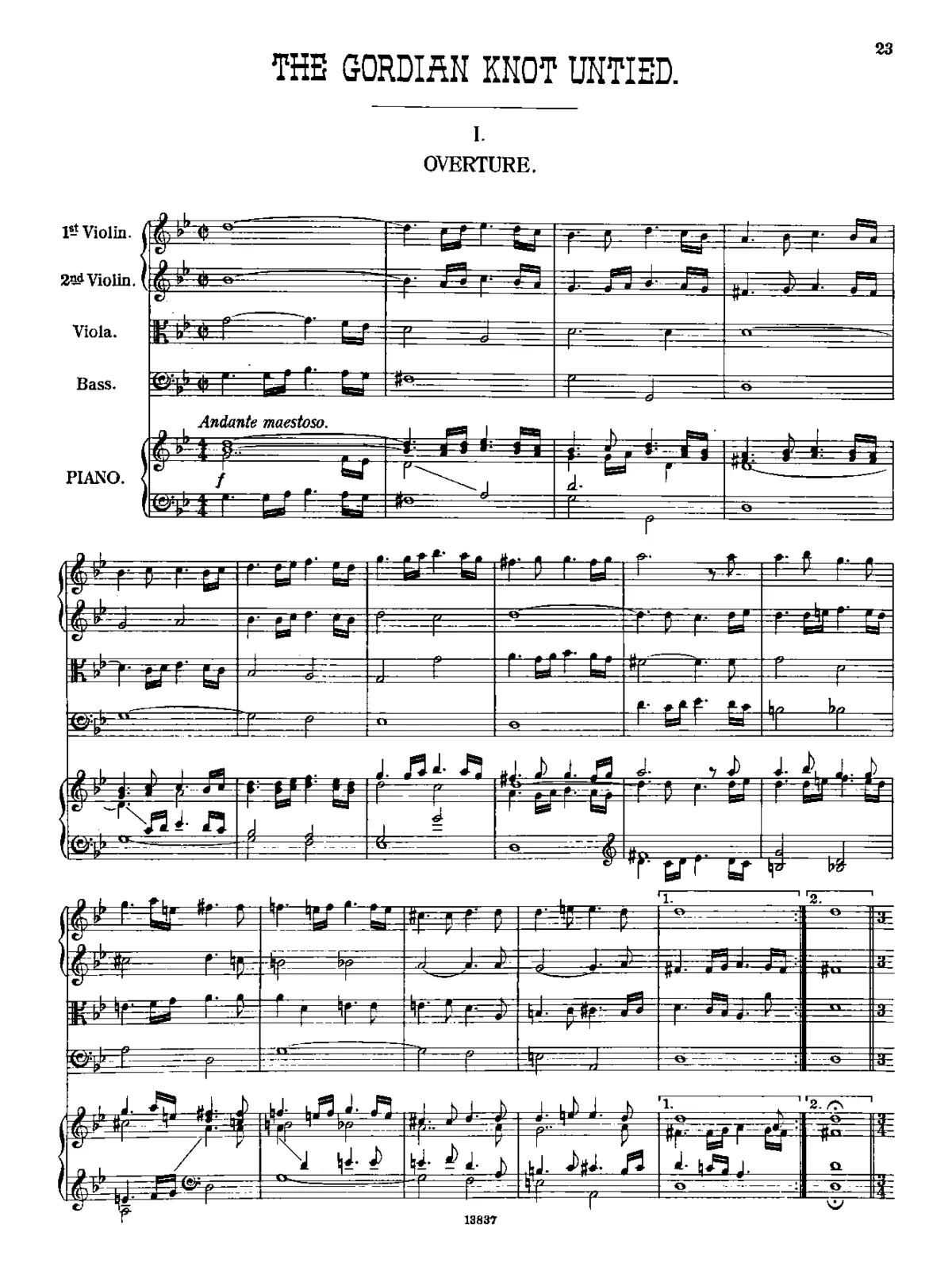 Incidental Music to The Gordion Knot Untied - Page 1
