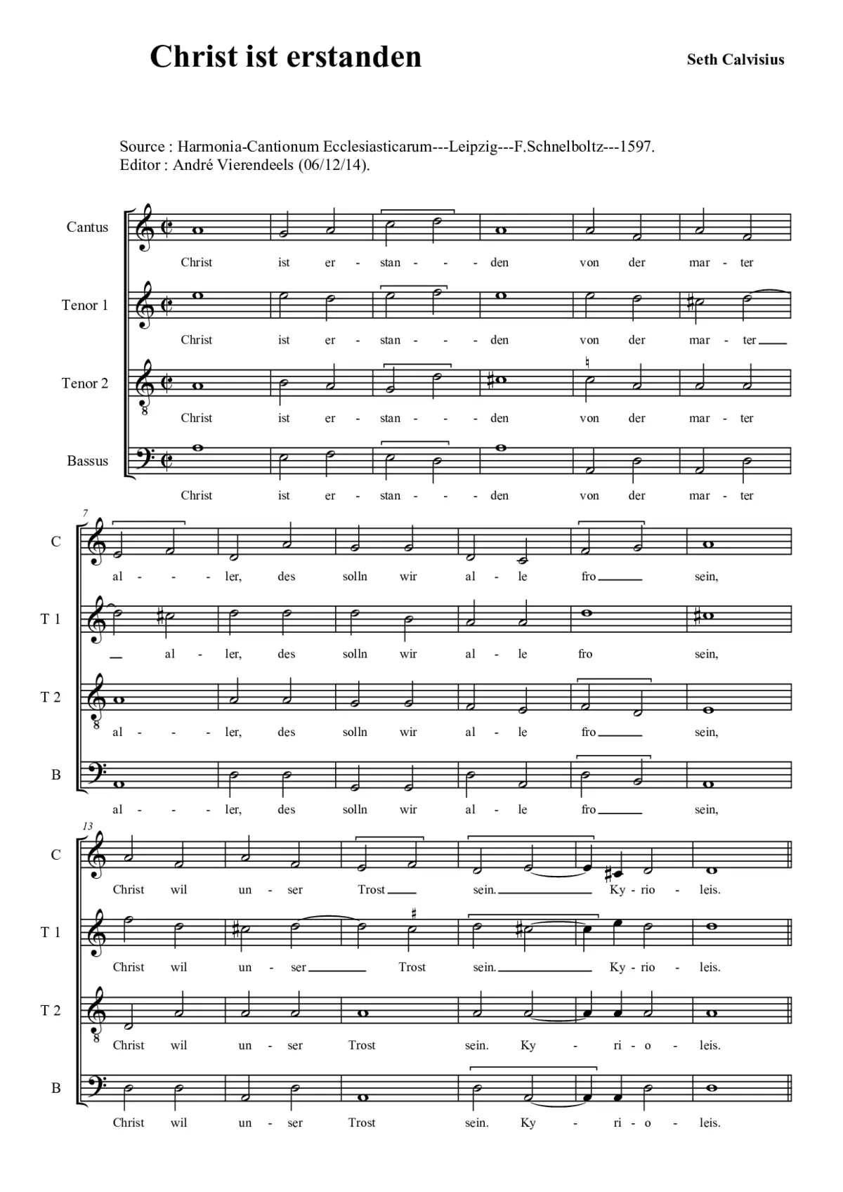 Christ ist erstanden - Page 1