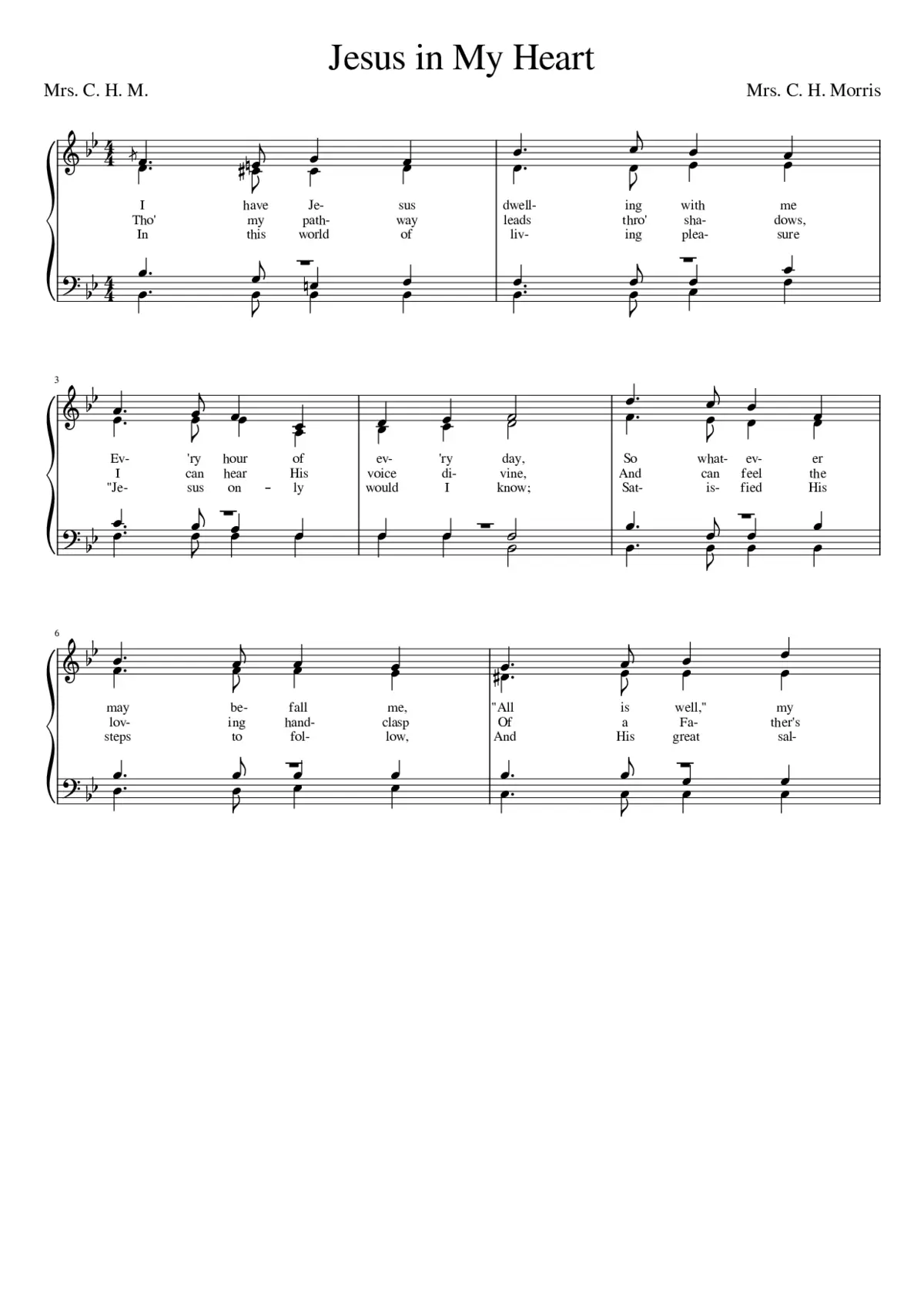 I have Jesus dwelling with me (Morris) - Page 1