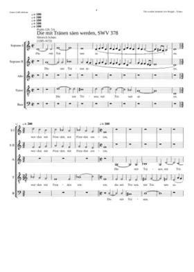 Die mit Tränen säen werden mit Freuden ernten SWV 378