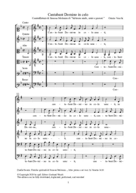 Cantabant Domino in celo