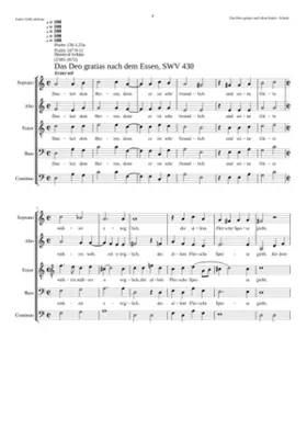 Das Deo Gratias nach dem Essen SWV 430
