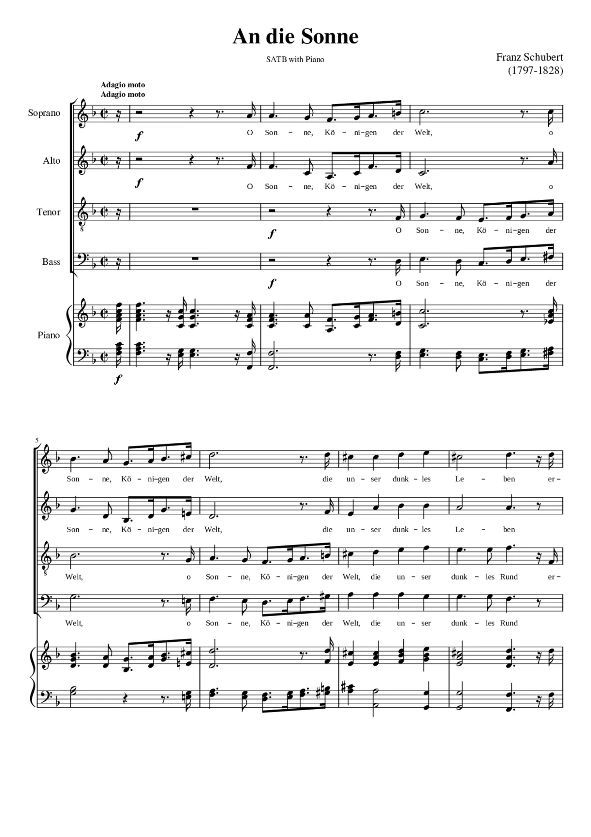 An die Sonne D.439 - Page 1