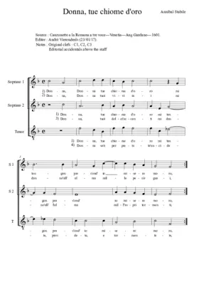 Donna, tue chiome d'oro