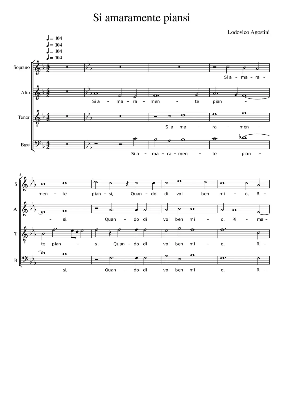 Si amaramente piansi - Page 1