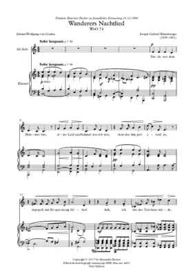 Wanderers Nachtlied, WoO 74