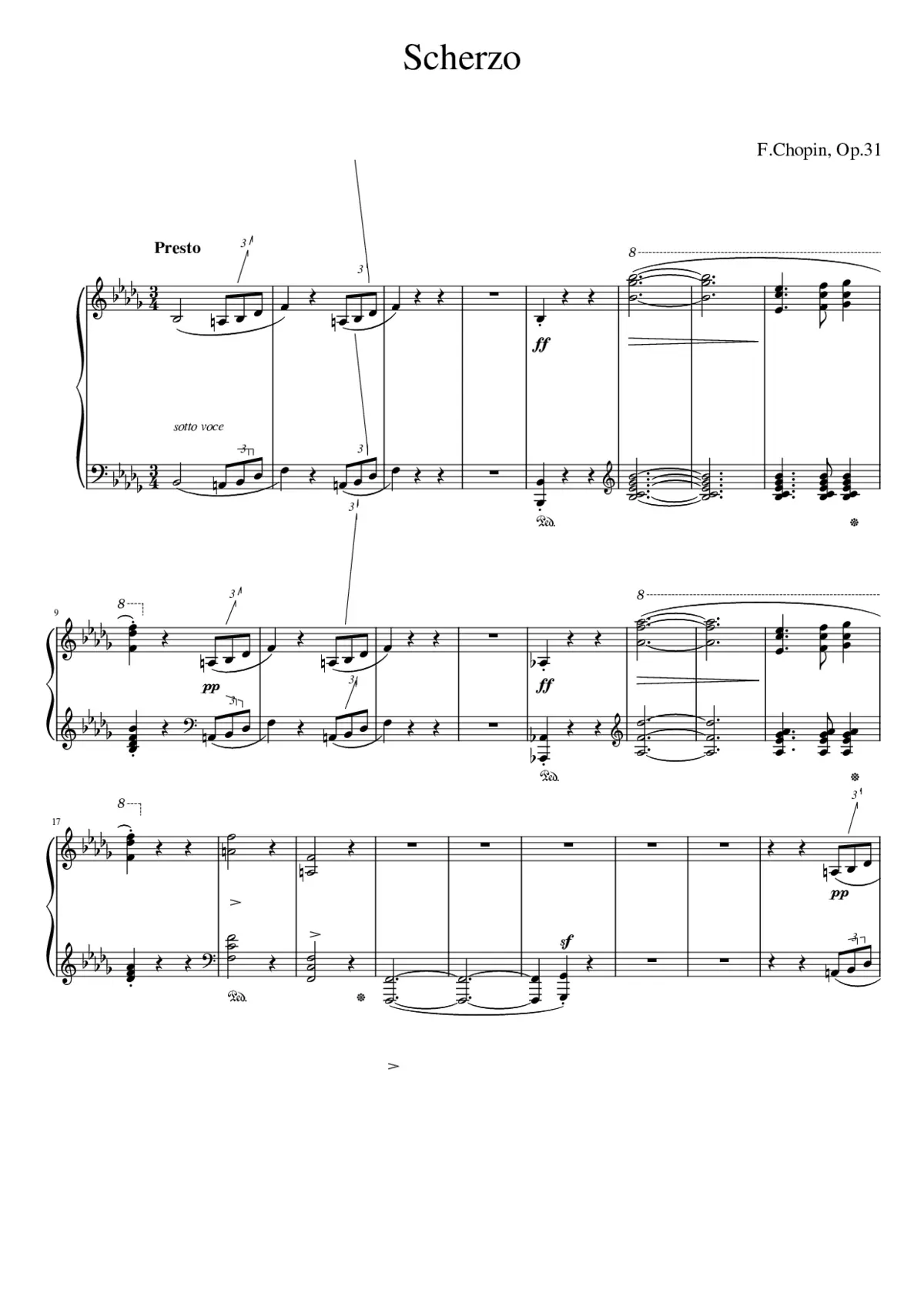 Scherzo No.2 Op.31 - Page 1