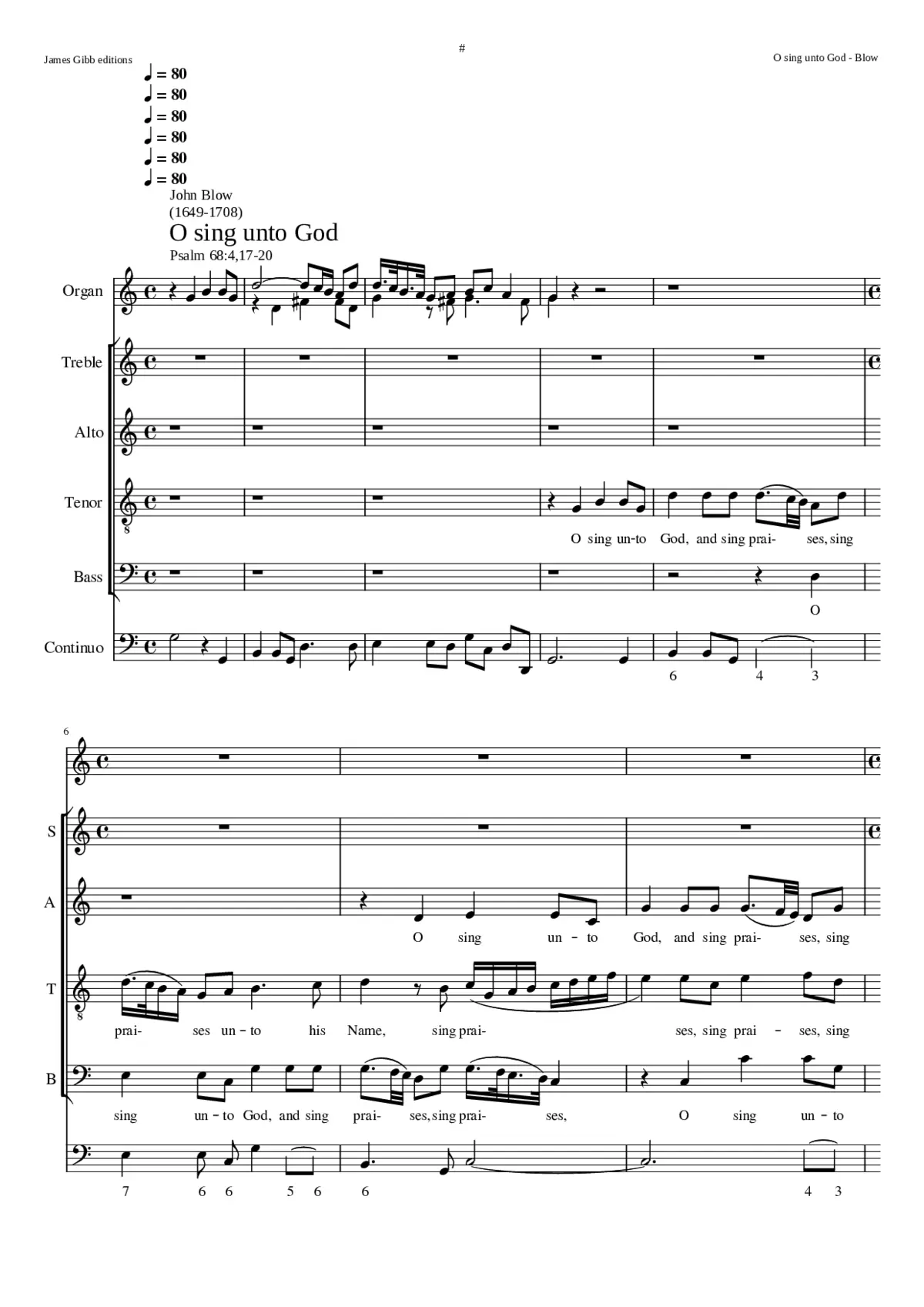 O sing unto God - Page 1