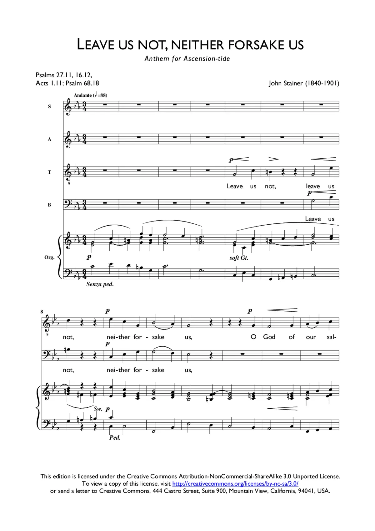 Leave us not, neither forsake us - Page 1