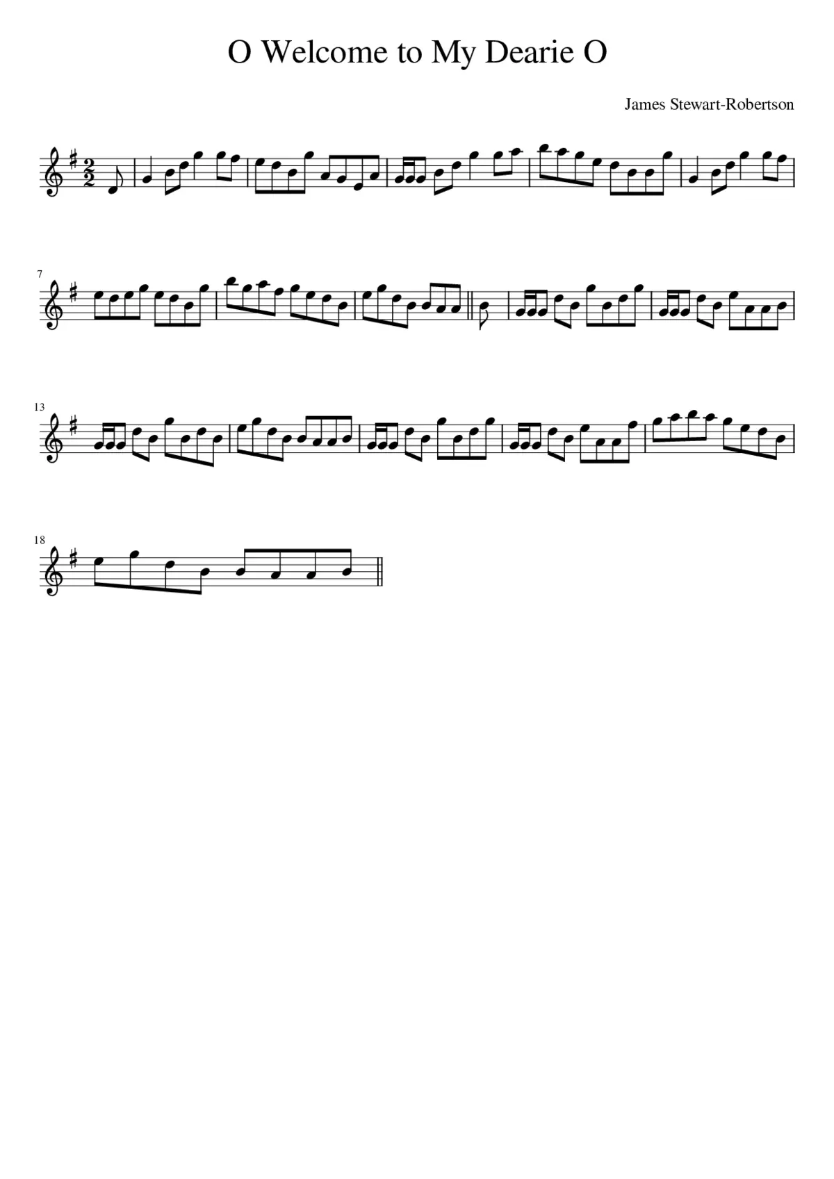 O Welcome to My Dearie O - Page 1