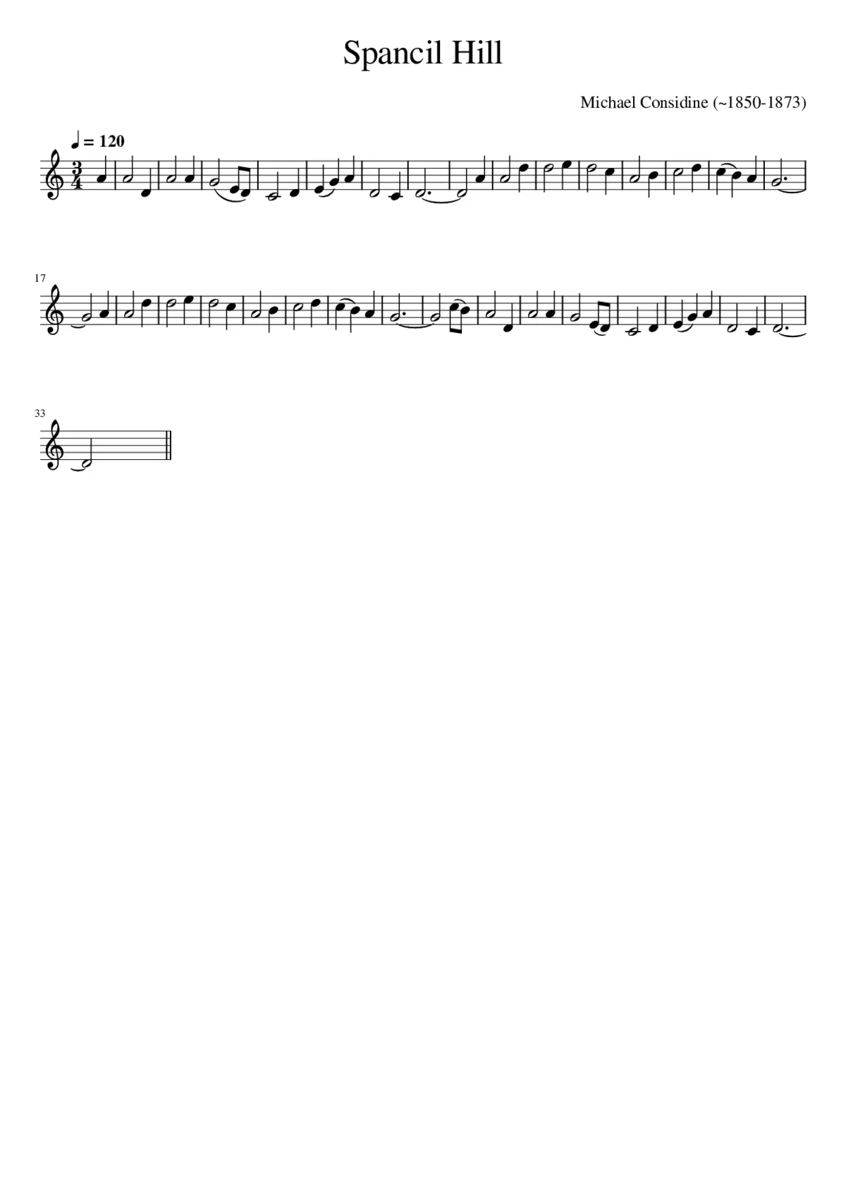 Spancil Hill - Page 1