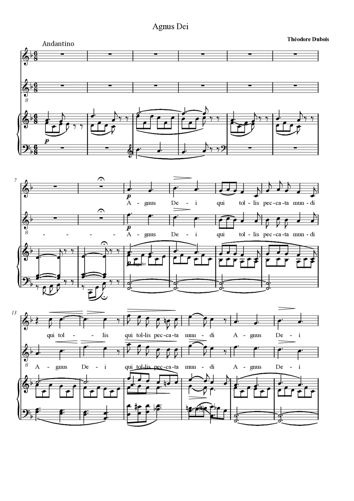 Agnus Dei in F - Page 1
