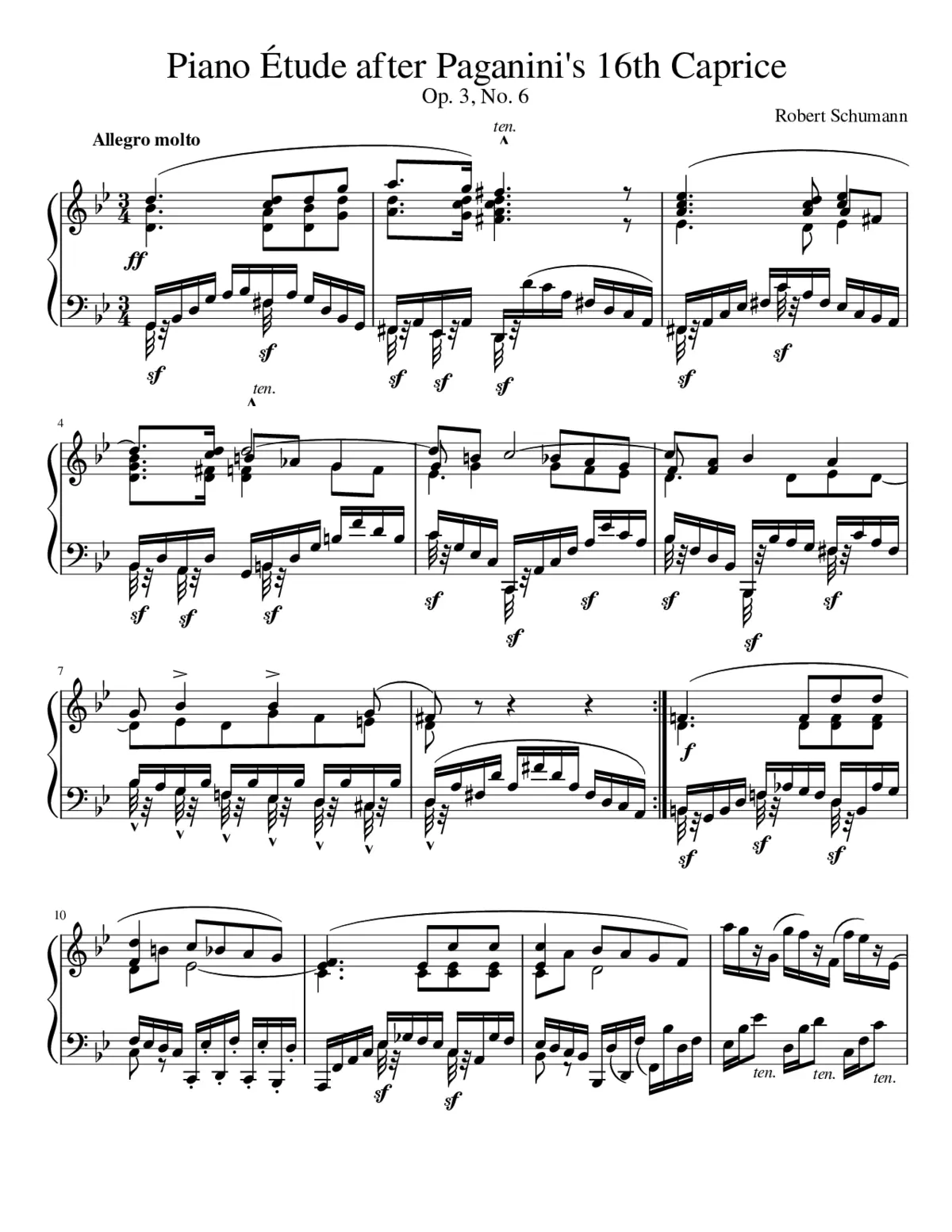 Etudes after Paganini Caprices Op.3 - Page 1