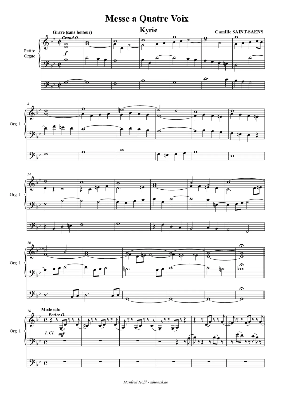Messe à quatre voix - Page 1