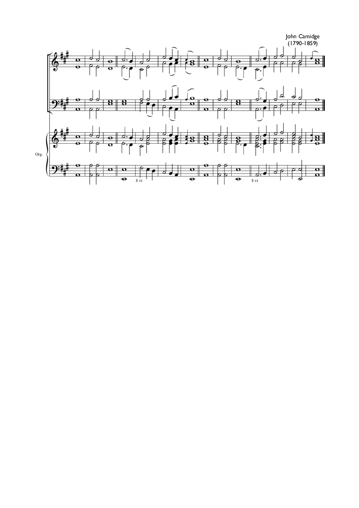 Double chant in A major IV - Page 1