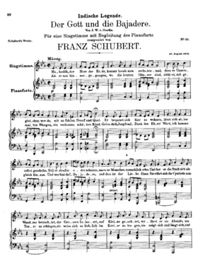 Der Gott und die Bajadere, D.254