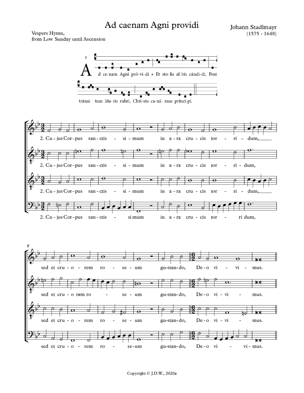 Ad coenam Agni providi - Page 1