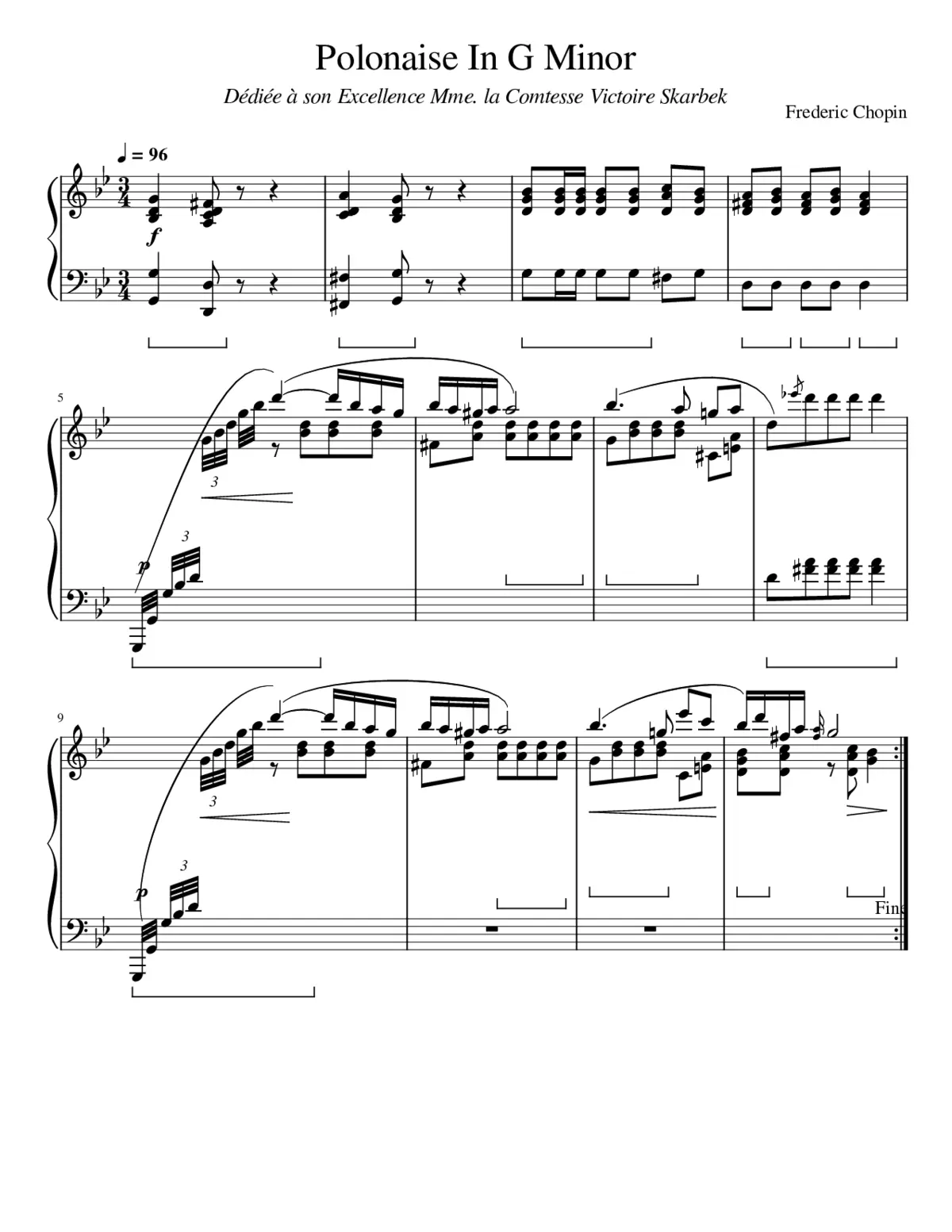 Polonaise In G Minor - Page 1