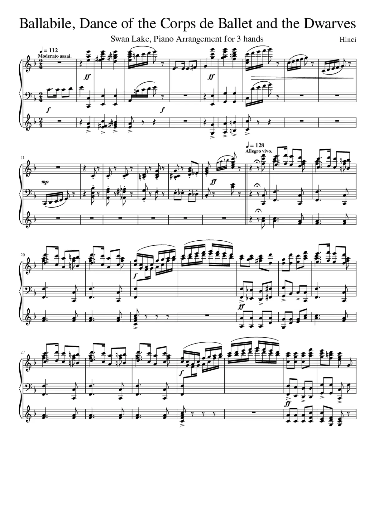Swan Lake (ballet) Op.20 - Page 1