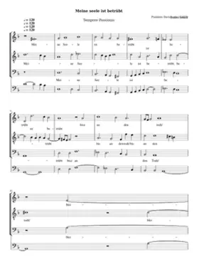 Meine seele ist betrübt bis an der Todt