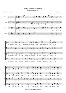 Aetas Carmen Melodiae (à 4)