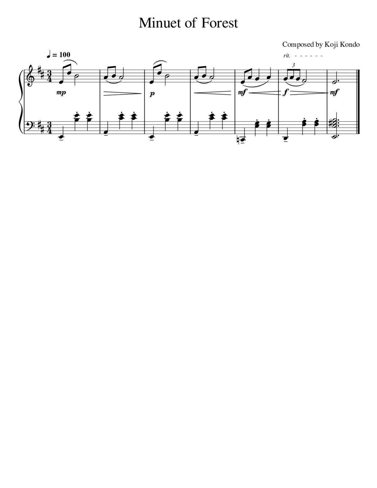 Minuet of Forest - Page 1