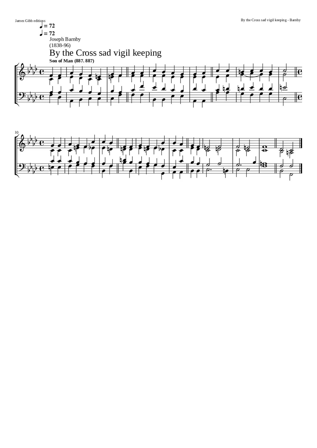 By the Cross sad vigil keeping - Page 1