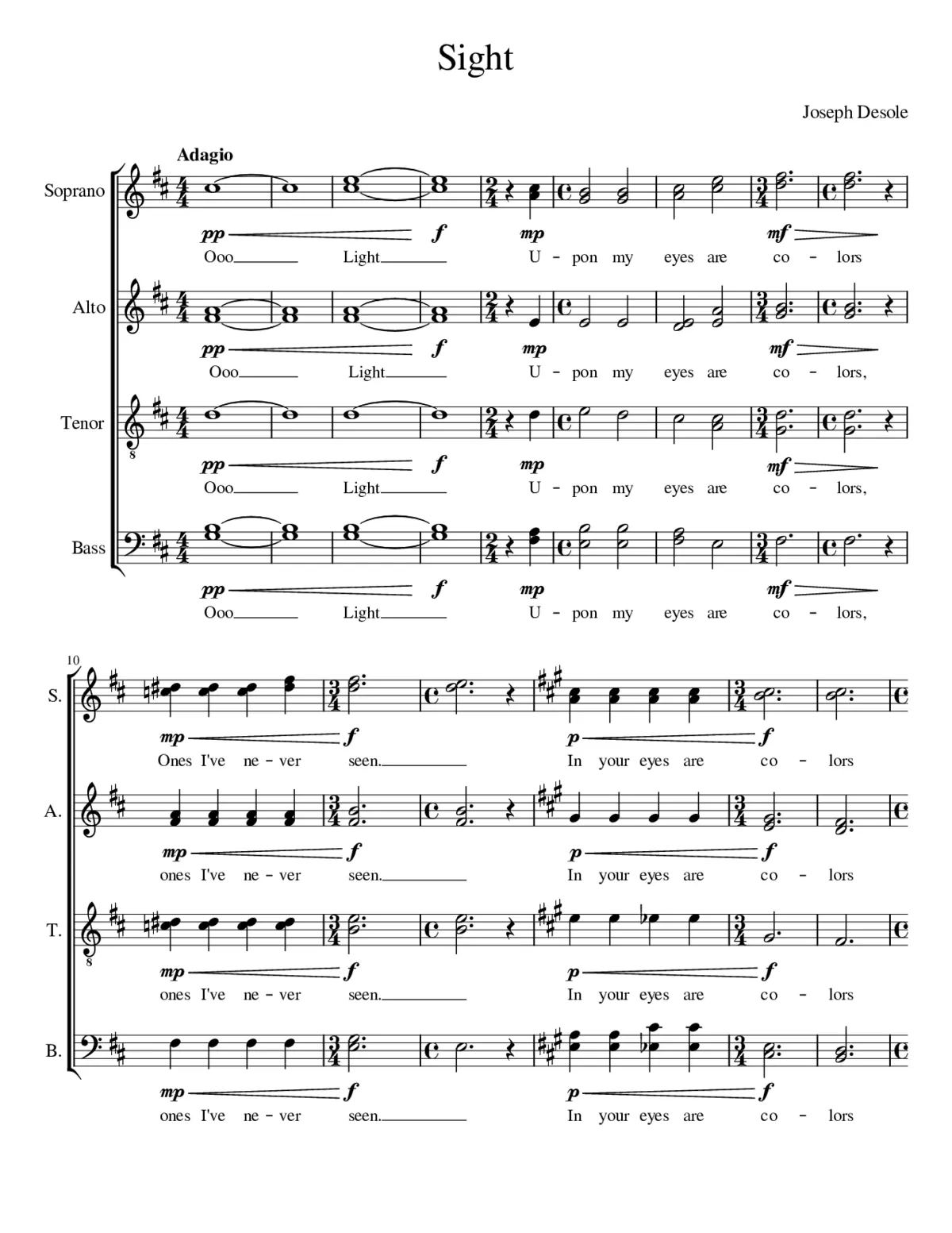 Sight - SATB - Page 1