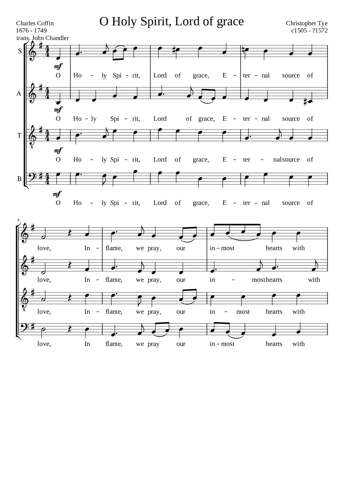 O Holy Spirit Lord of Grace - Page 1