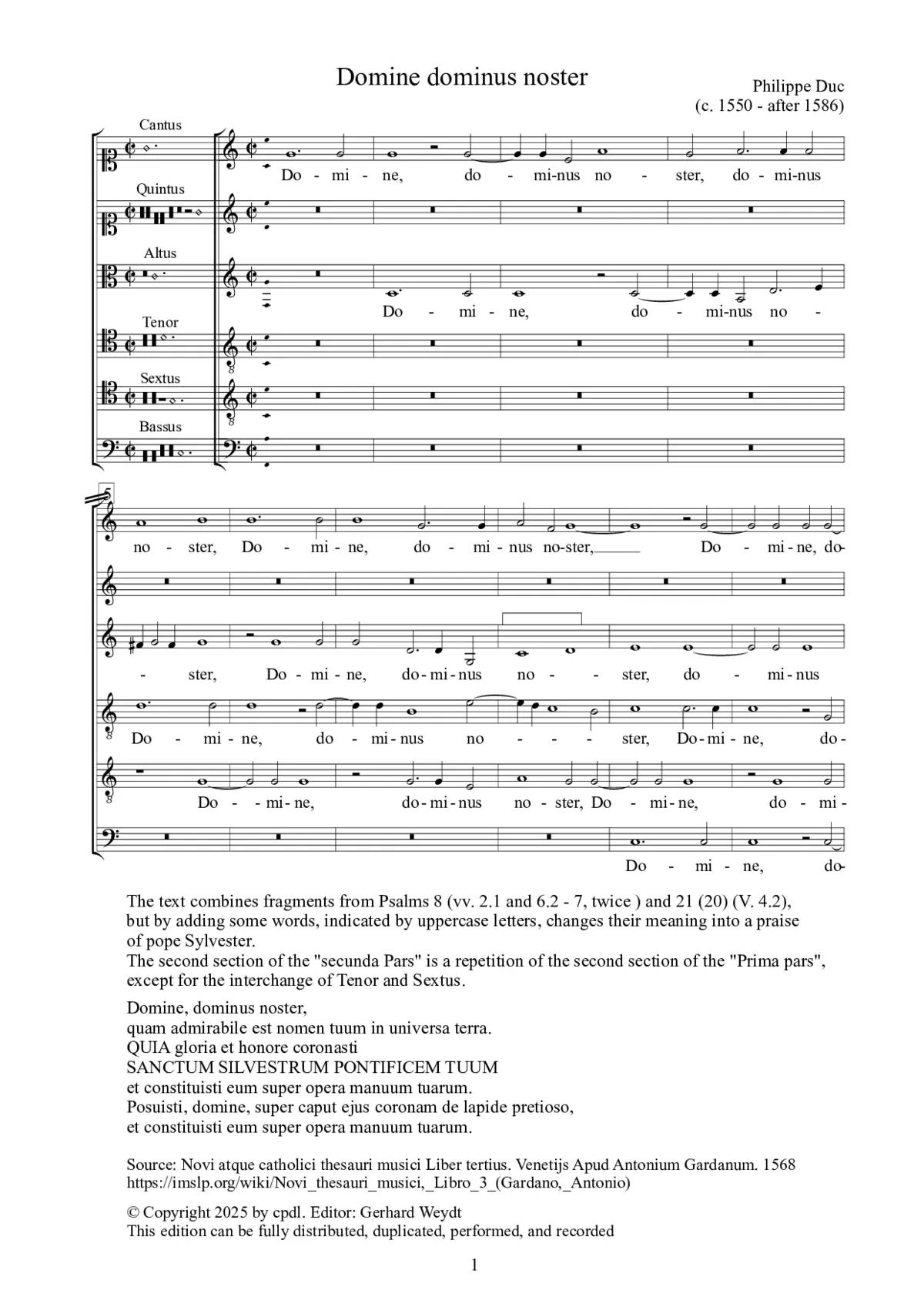 Domine dominus noster - Page 1