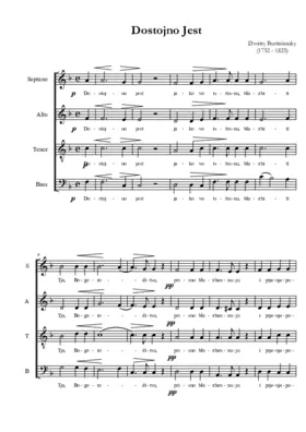 Dostoyno yest (SATB)