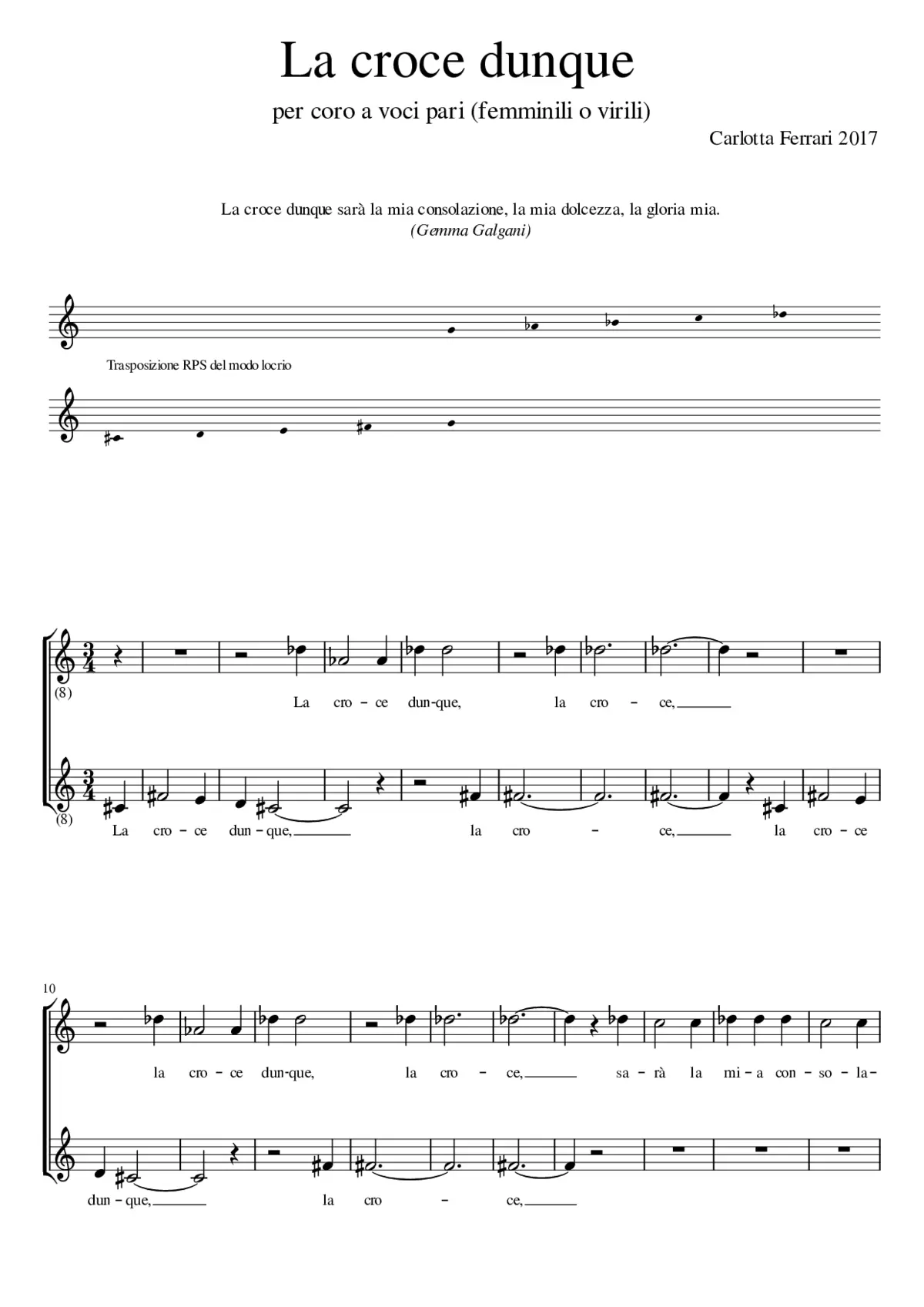 La croce dunque - Page 1