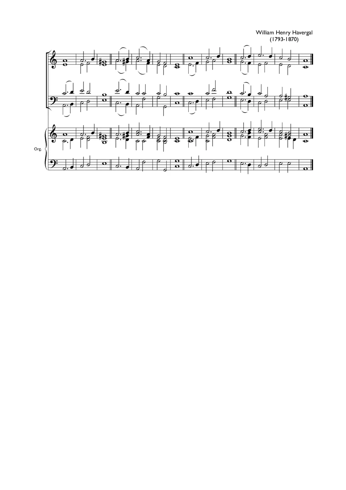 Double chant in A minor I - Page 1
