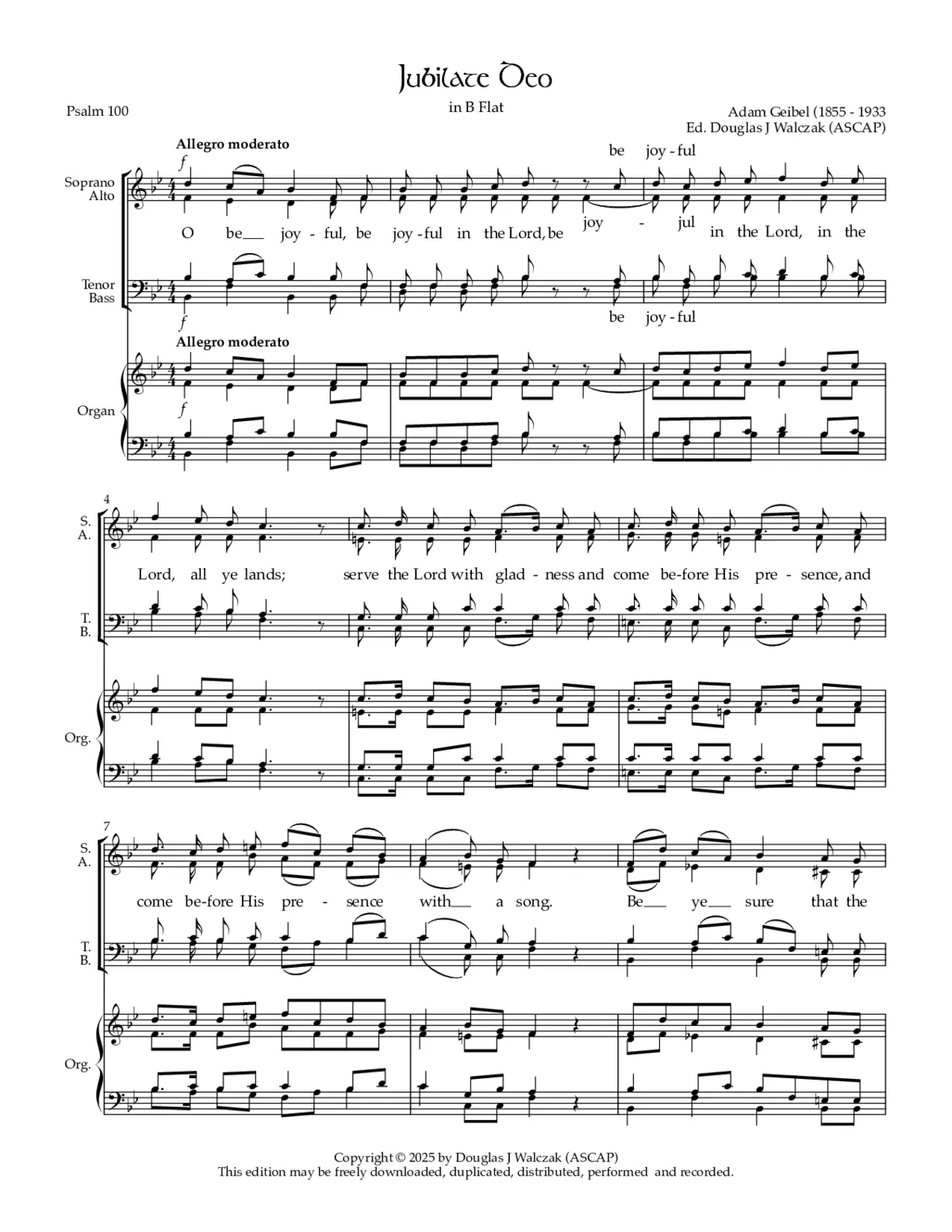 Jubilate Deo in B Flat - Page 1