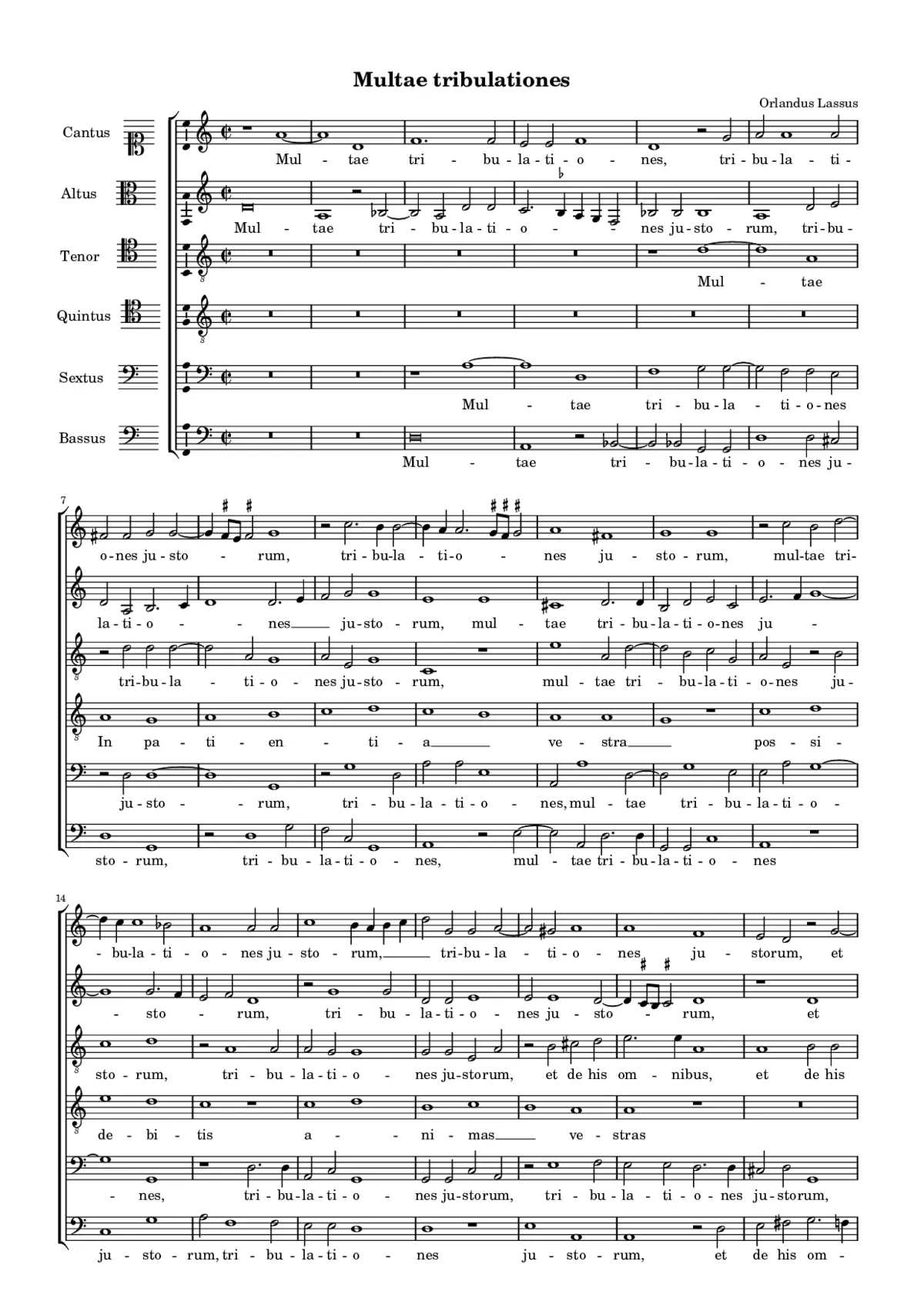 Multae tribulationes justorum - Page 1